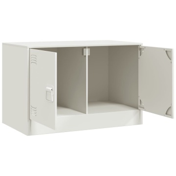 Dulapuri TV 2 buc., alb, 67x39x44 cm Otel - Img 6
