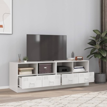Dulapuri TV 2 buc., alb, 67x39x44 cm Otel - Img 1
