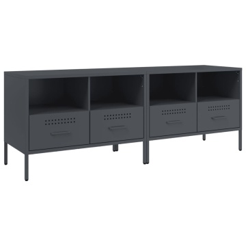Dulapuri TV, 2 buc., antracit, 68x39x50,5 cm, oțel laminat rece - Img 2