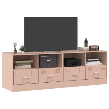 Dulapuri TV 2 buc Roz 67x39x44 cm Otel - Img 3