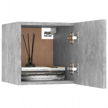 Dulapuri TV montaj pe perete, 2 buc., gri beton, 30,5x30x30 cm - Img 6