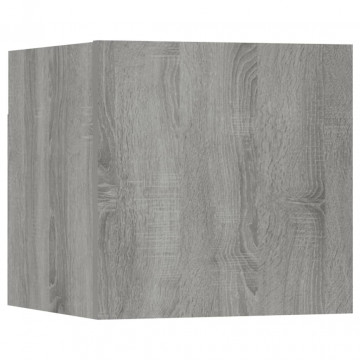 Dulapuri TV montaj pe perete, sonoma gri, 30,5x30x30 cm - Img 2