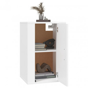 Dulapuri TV montate pe perete, 2 buc., alb, 40x34,5x60 cm - Img 3