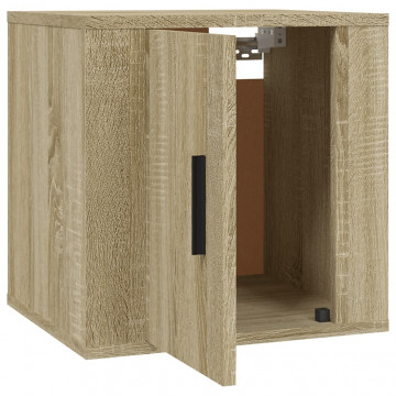 Dulapuri TV montate pe perete 2 buc stejar sonoma 40x34,5x40 cm - Img 7
