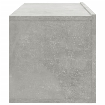 Dulapuri TV perete 2 buc. gri beton 100x30x30 cm lemn compozit - Img 7
