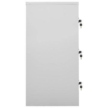 Dulapuri vestiar 5 buc. gri deschis/albastru 90x45x92,5 cm oțel - Img 4