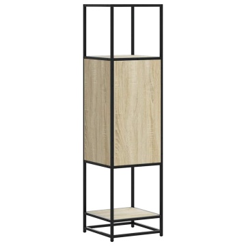 Dulapuru Stejar Sonoma 35,5x35x139 cm lemn și metal prelucrat - Img 6