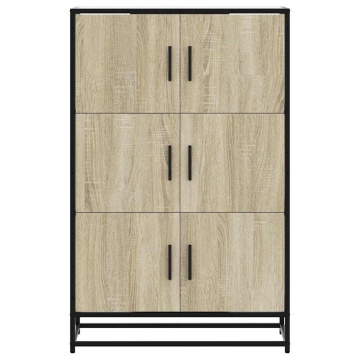 Dulapuru Stejar Sonoma 68x35x106,5 cm lemn și metal prelucrat - Img 4