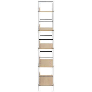 Etajeră cărți 5 rafturi, stejar 60x27,6x158,5 cm lemn prelucrat - Img 4