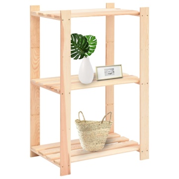 Etajere cu 3 niveluri, 2 buc., 60x38x90 cm, pin masiv, 150 kg - Img 2