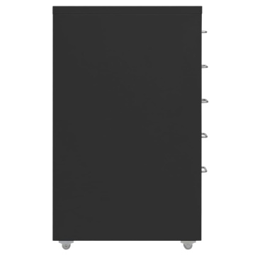 Fișet mobil, negru, 28x41x69 cm, metal - Img 3