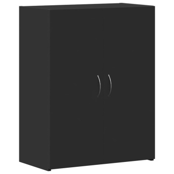 Fișet, negru, 60x32x77,5 cm, lemn prelucrat - Img 2