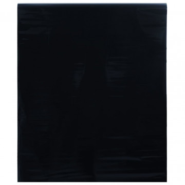Folie pentru fereastră statică, negru mat, 90x1000 cm, PVC - Img 1