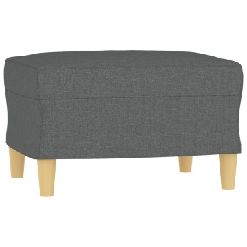 Fotoliu canapea cu taburet, gri închis, 60 cm, textil - Img 7