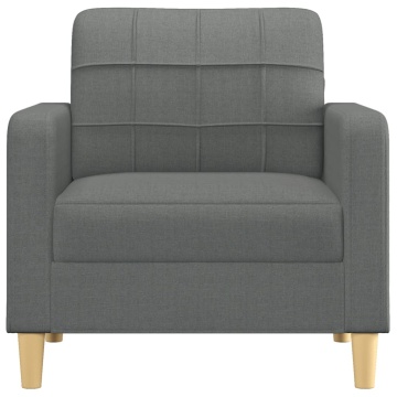 Fotoliu canapea, gri închis, 60 cm, material textil - Img 3