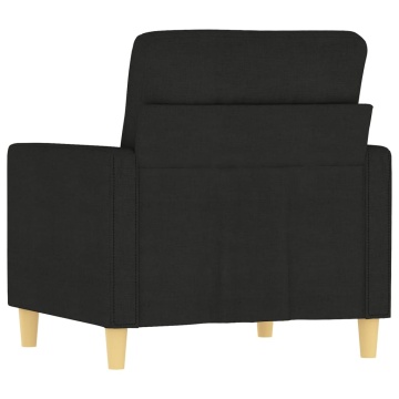 Fotoliu canapea, negru, 60 cm, material textil - Img 8