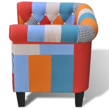 Fotoliu cu model Patchwork, material textil - Img 3