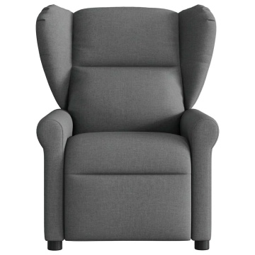 Fotoliu de masaj rabatabil, gri închis, material textil - Img 3