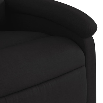 Fotoliu rabatabil, negru, material textil - Img 7