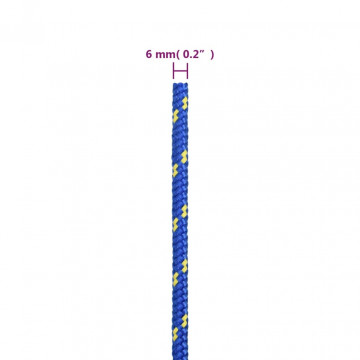 Frânghie de barcă, albastru, 6 mm, 25 m, polipropilenă - Img 5
