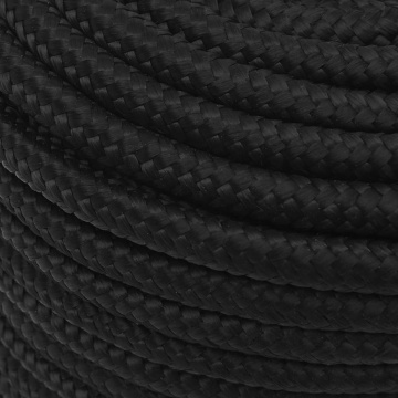 Frânghie de barcă, negru complet, 14 mm, 50 m, polipropilenă - Img 4