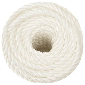 Frânghie de lucru, Alb, 10 mm, 25 m, polipropilenă - Img 3