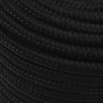 Frânghie de lucru, negru, 14 mm, 100 m, poliester - Img 4
