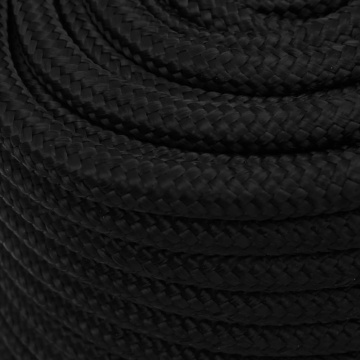 Frânghie de lucru, negru, 18 mm, 25 m, poliester - Img 4