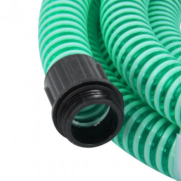 Furtun de aspirație cu racorduri din alamă, verde 1,1" 20 m PVC - Img 3