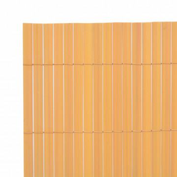 Gard de grădină cu două fețe, galben, 90 x 500 cm, PVC - Img 3