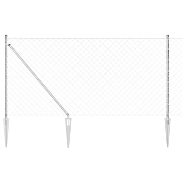 Gard de plasă Set de 2 Oțel galvanizat 25 x 1 m Extensibil - Img 2