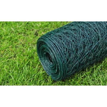 Gard de plasă, verde închis, 1 x 25 m, oțel, hexagon - Img 5