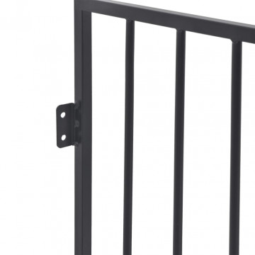Gard de protecție din oțel pentru șemineu, Negru - Img 4