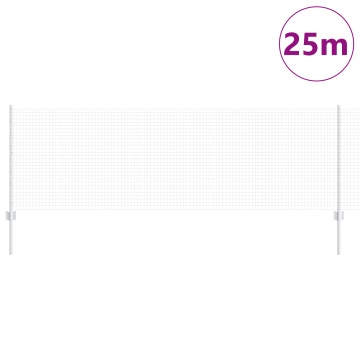 Gard din Oțel Galvanizat cu 11 U Posturi Argintiu 0.8x25 m - Img 3