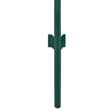 Gard din plasă de sârmă cu stâlpi, verde, 25 x 0,5 m, oțel - Img 4