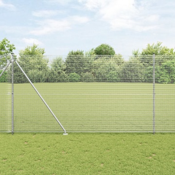 Gard din sârmă sudată cu 13 țevi cu vârf 1.5x25 m Oțel galvanizat - Img 1