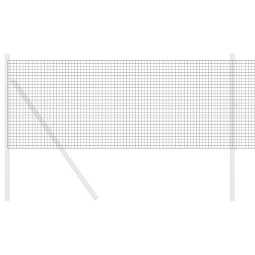 Gard din Sârmă Sudată Gri 0.6x10 m Fier - Img 3