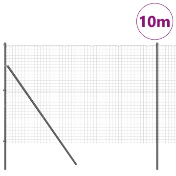 Gard Euro cu 7 Stâlpi 1.5x10 m Oțel Galvanizat Gri - Img 3