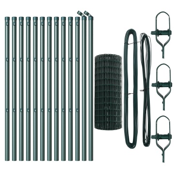 Gard Euro Set de 2 Verde Oțel 25 x 0.8 m Durabil Gard Euro - Img 2