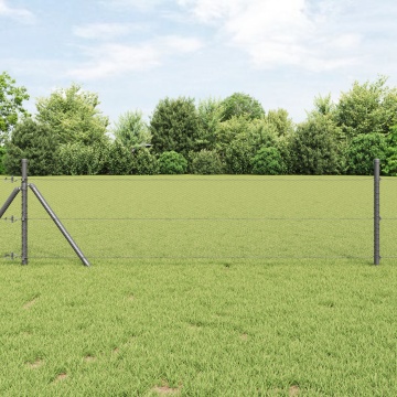 Gard Hexagonal Gri 0.8 x 10 m Oțel - Img 1