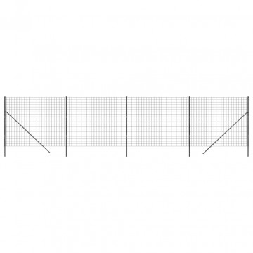 Gard plasă de sârmă, antracit, 1,4x10 m, oțel galvanizat - Img 2