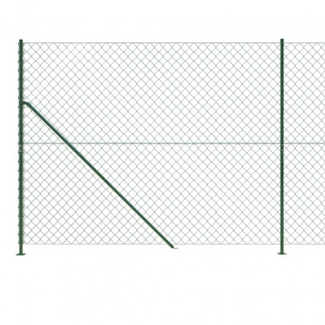 Gard plasă de sârmă cu bordură, verde, 1,6x25 m - Img 4