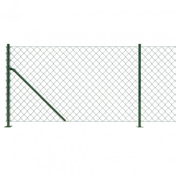 Gard plasă de sârmă cu bordură, verde, 1x25 m - Img 4