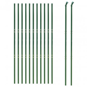 Gard plasă de sârmă, verde, 1,8x25 m, oțel galvanizat - Img 3