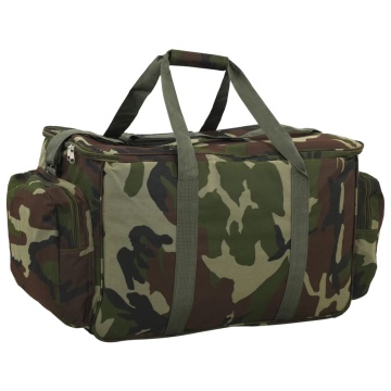 Geantă de pescuit, verde camuflaj, țesătură oxford impermeabilă - Img 5