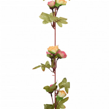Ghirlande de flori artificiale, 6 buc., roz, 215 cm - Img 4