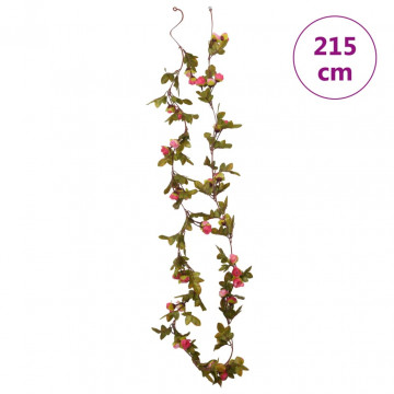 Ghirlande de flori artificiale, 6 buc., roze, 215 cm - Img 6