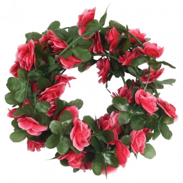 Ghirlande de flori artificiale, 6 buc. roze de primăvară 250 cm - Img 1