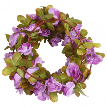 Ghirlande de flori artificiale, 6 buc., violet deschis, 250 cm - Img 1