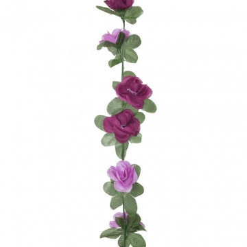 Ghirlande de flori artificiale, 6 buc., violet deschis, 250 cm - Img 4